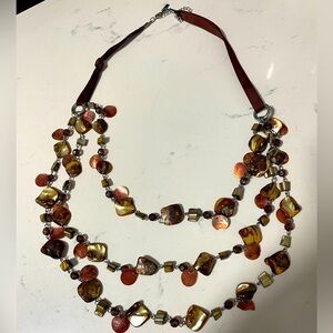 Lane Bryant Mother of pearl sea shell necklace